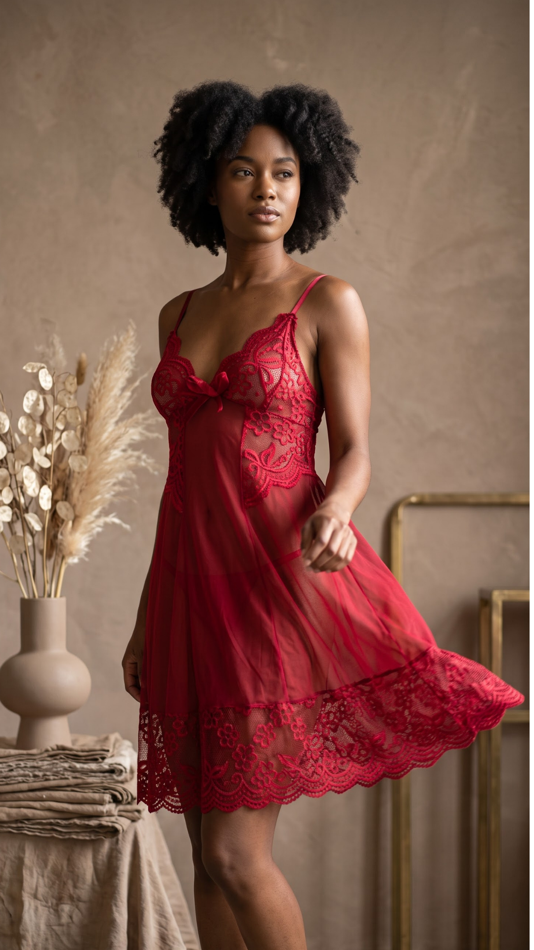 The Venetian Crimson Babydoll Set